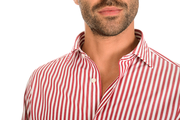 Camicia Classica Uomo Con Collo Classico E Tessuto Tecnico Tinto Filo Rigato Regular Fit | | Camicie Uomo Online - Foto 8