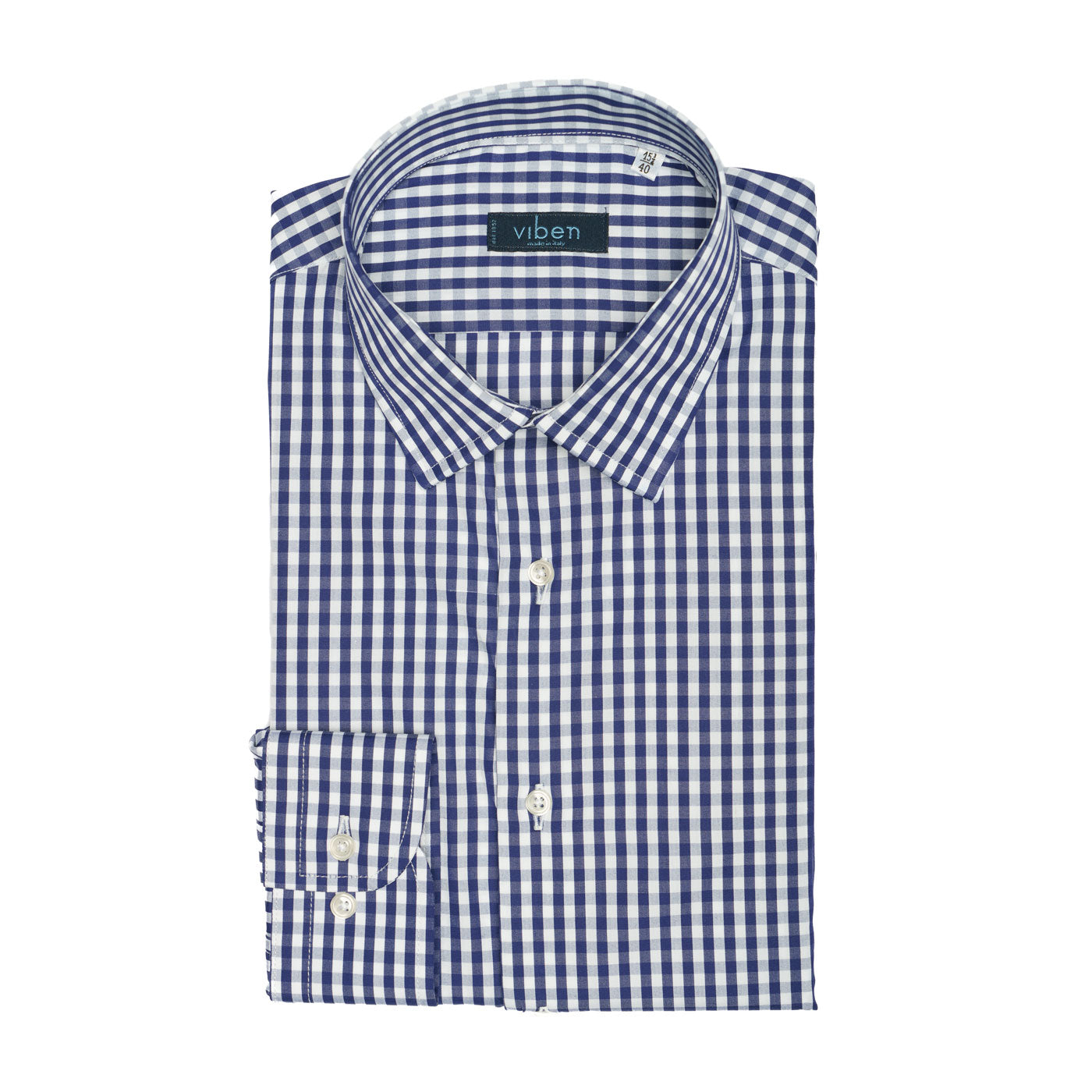 Camicia quadri blu scuro uomo extra slim fit - Main Image