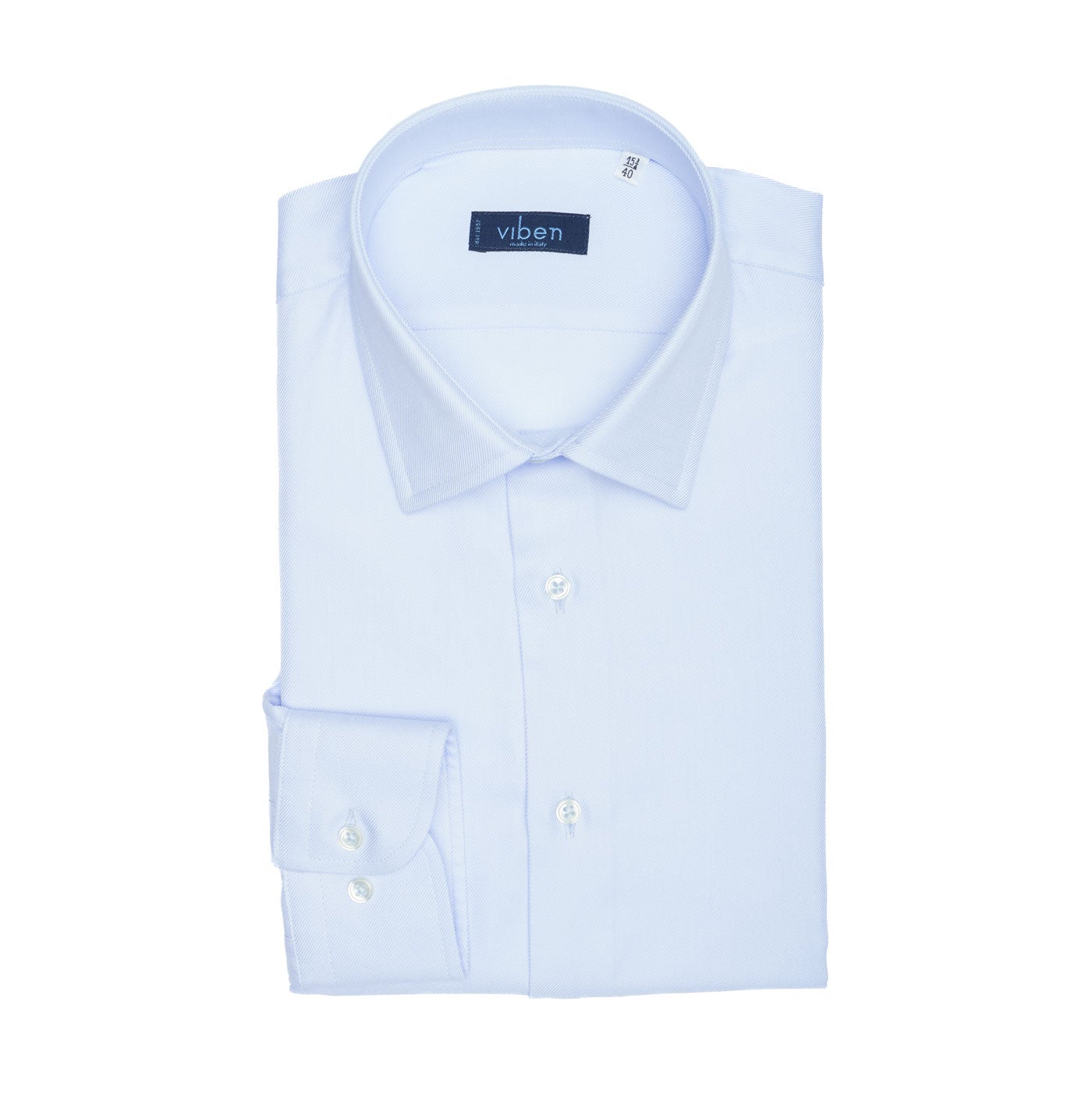Camicia celeste elegante uomo twill doppio ritorto extra slim