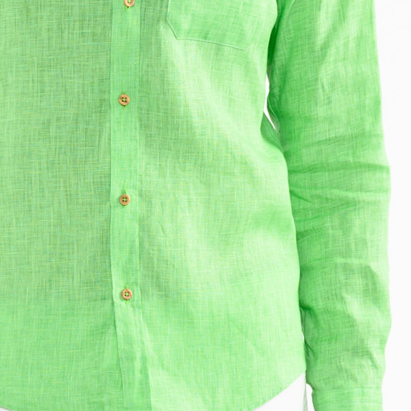 Camicia-Lino-Verde-Iniziali