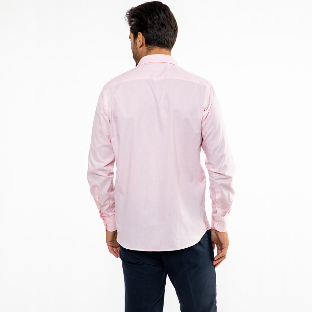 Camicia-Viben-Uomo-Iniziali-Cotone-Rosa