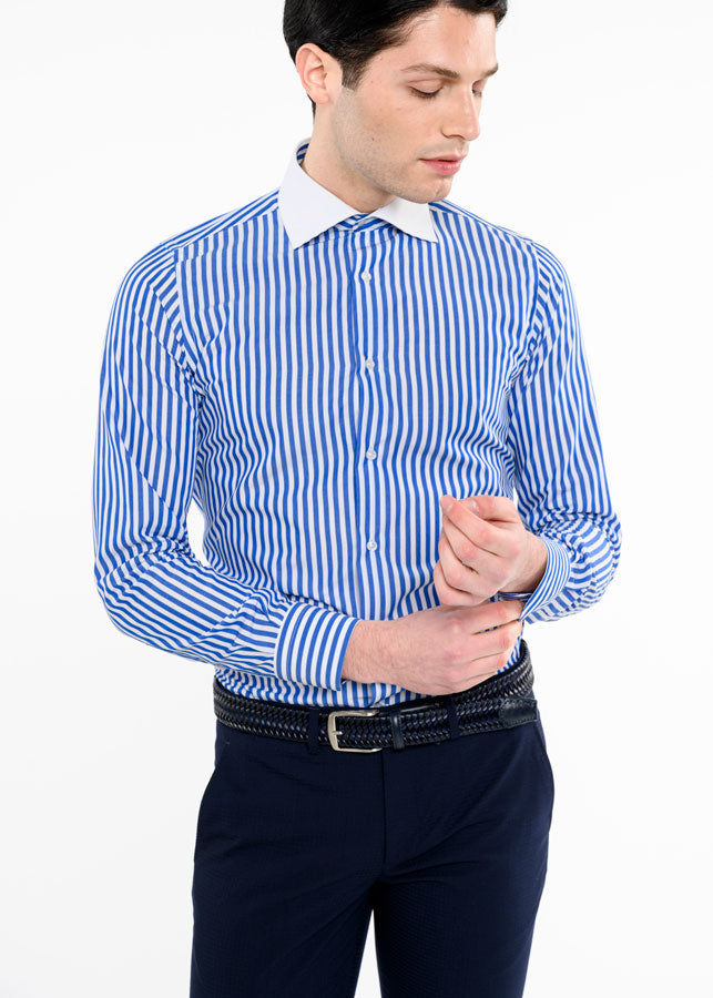 Camicie Classiche Da Uomo A Fantasia Righe In Cotone | Acquisti - Foto 6