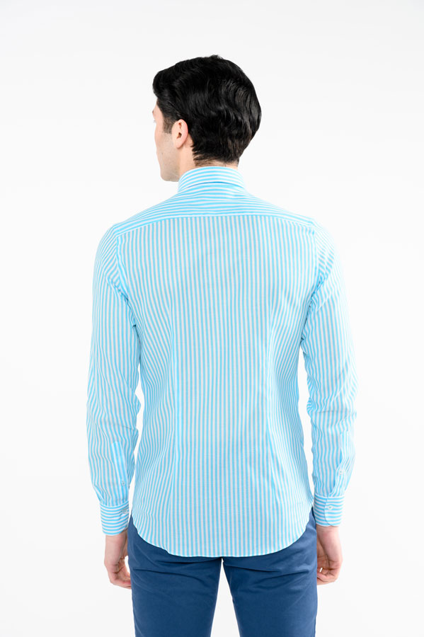 Camicia a righe giro inglese slim