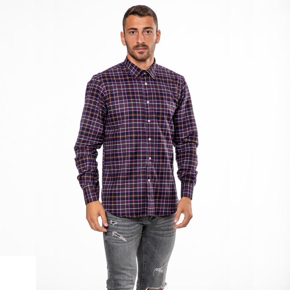 Camicetta da uomo in flanella calda a maniche lunghe stile americano camicia Cas Camicetta da uomo in flanella calda a maniche lunghe stile americano camicia Cas