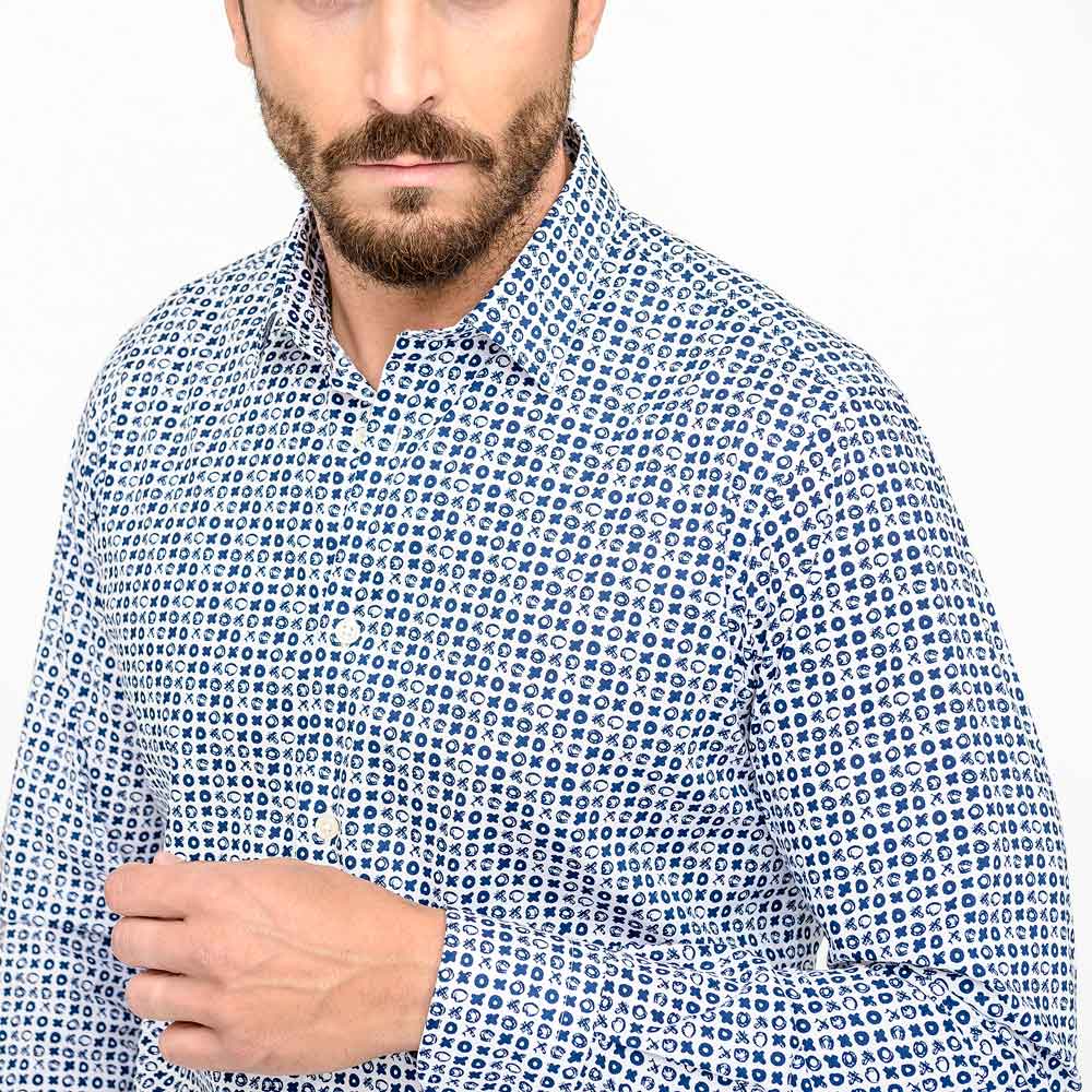Camicia bianca e blu vibenfactorystore