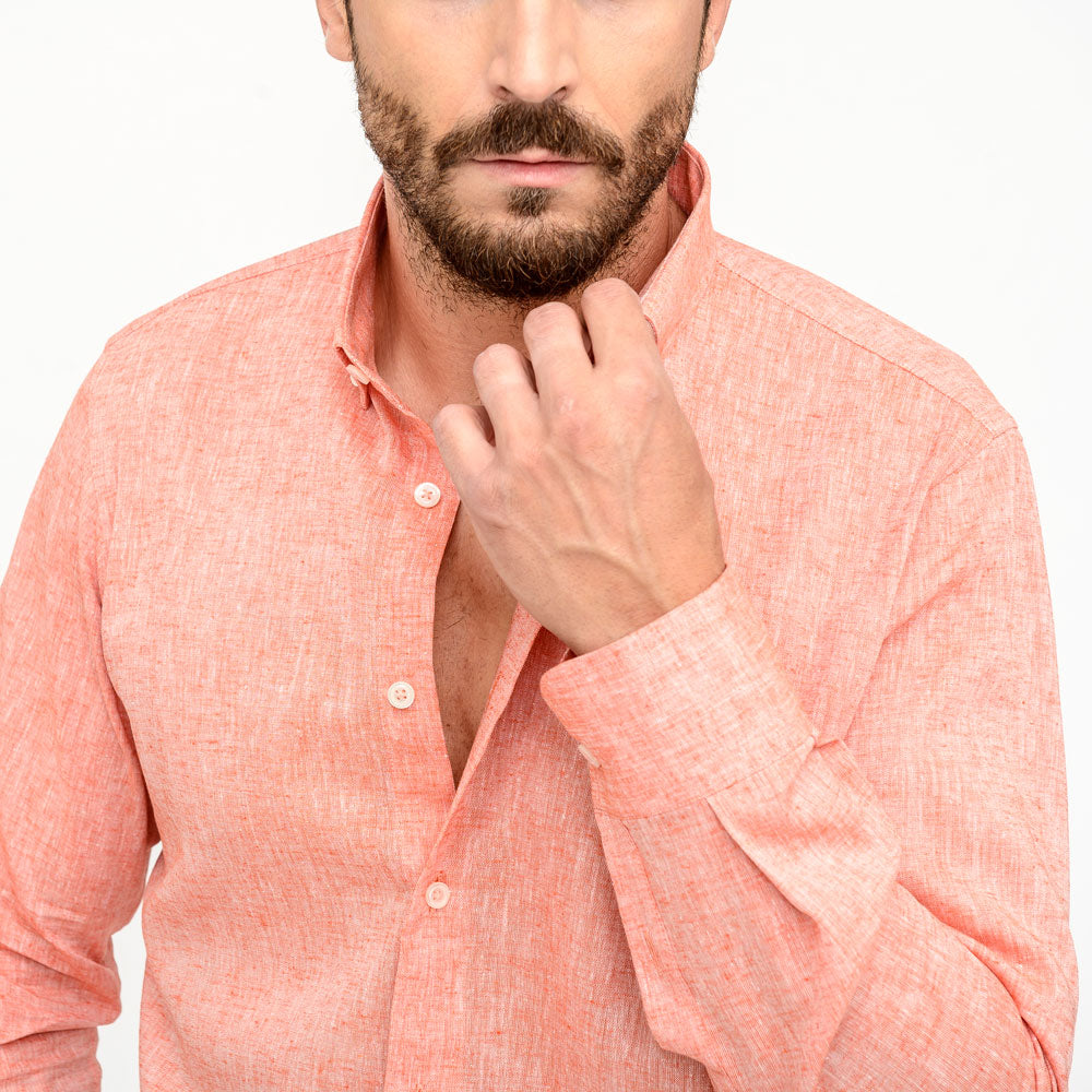 Camicia salmone uomo outlet