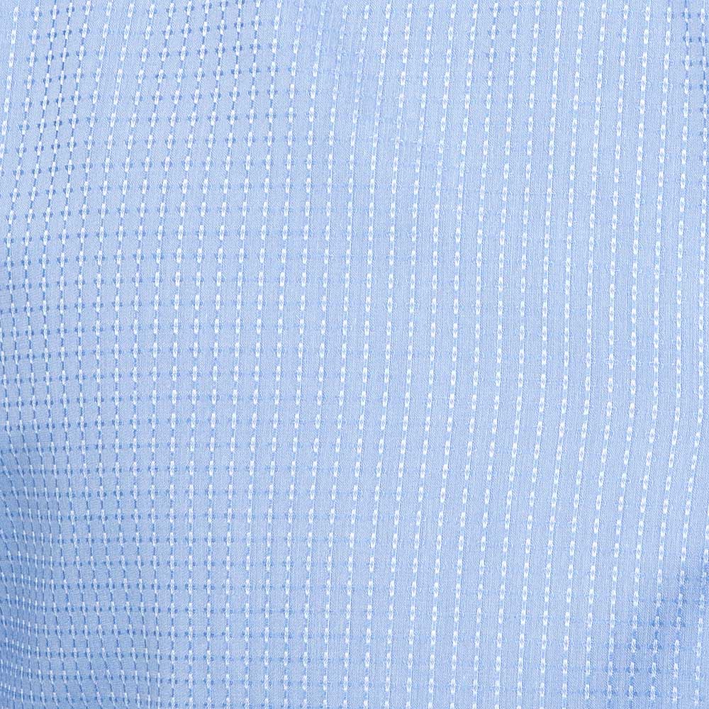 Dettaglio-Camicia-slim-fit-celeste-in-cotone-jacquard