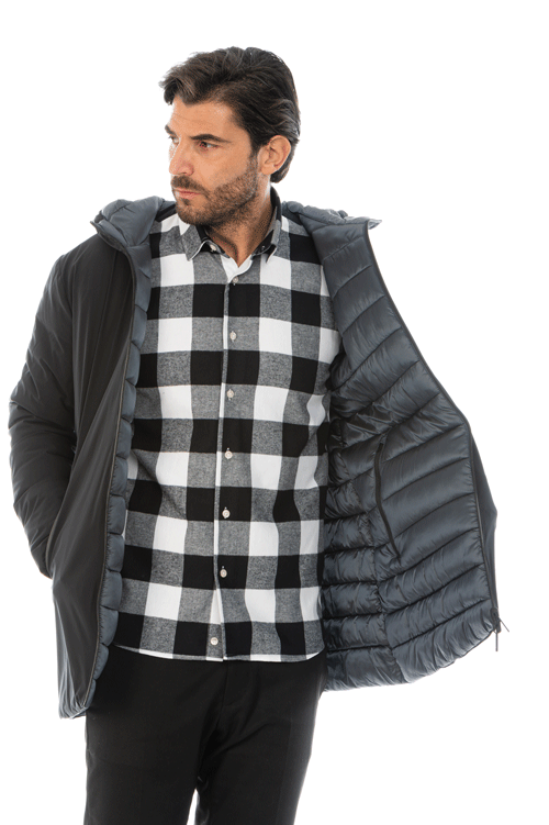 Camicia a quadri clearance nera e bianca uomo