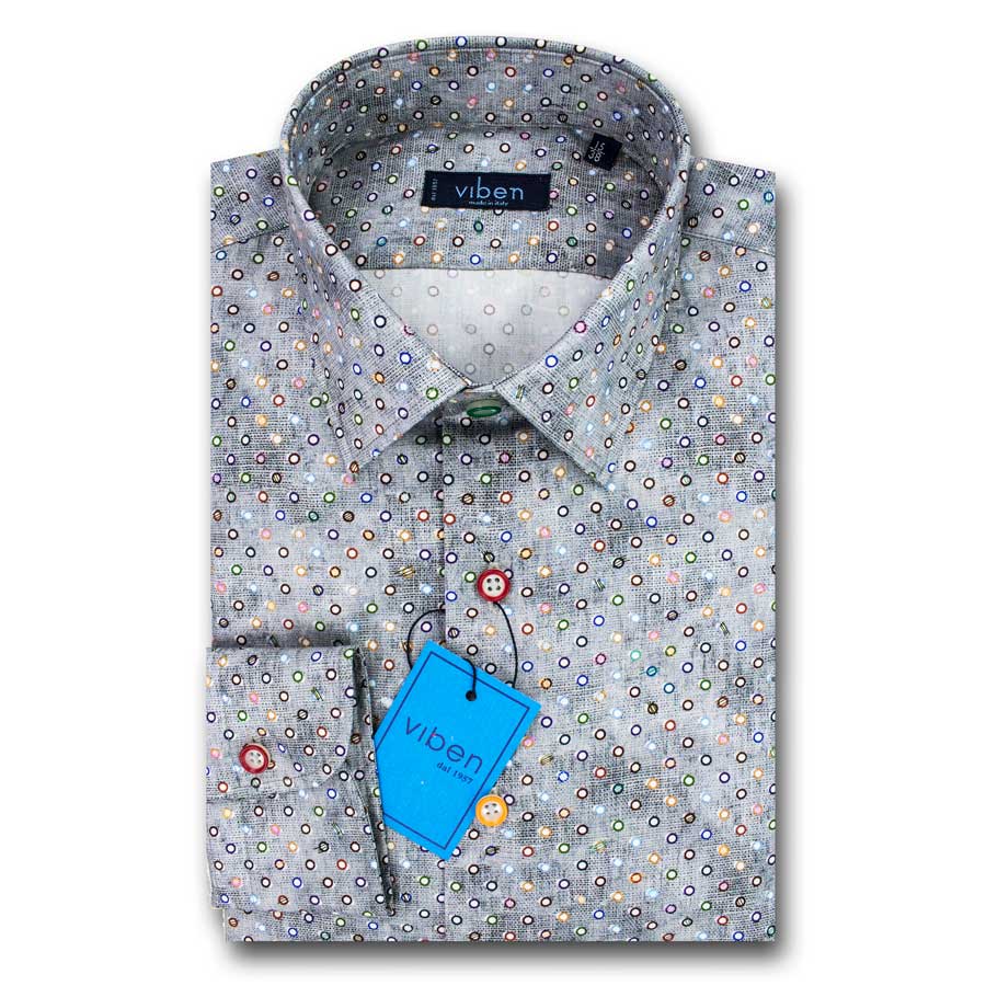 Camicia pois fondo sfumato