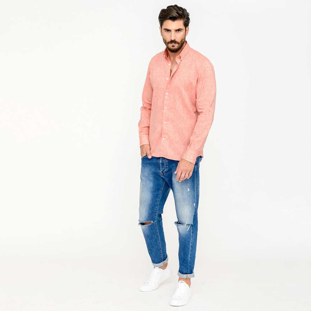 Camicia salmone uomo hotsell