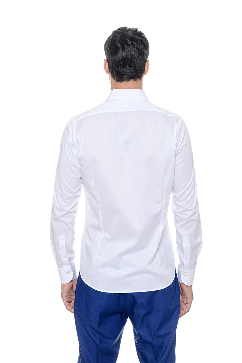 Camicia cotone twill - bianco