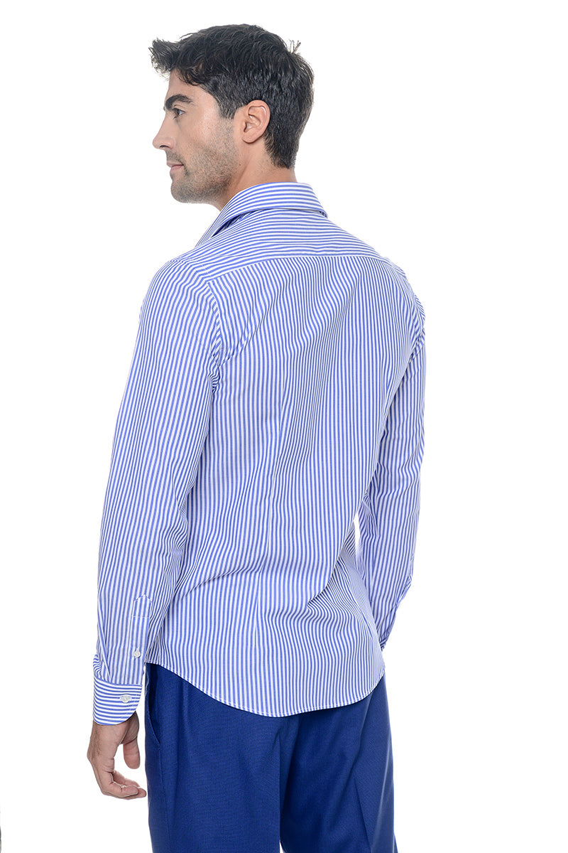 Camicia cotone 100% - extra slim - righe blu