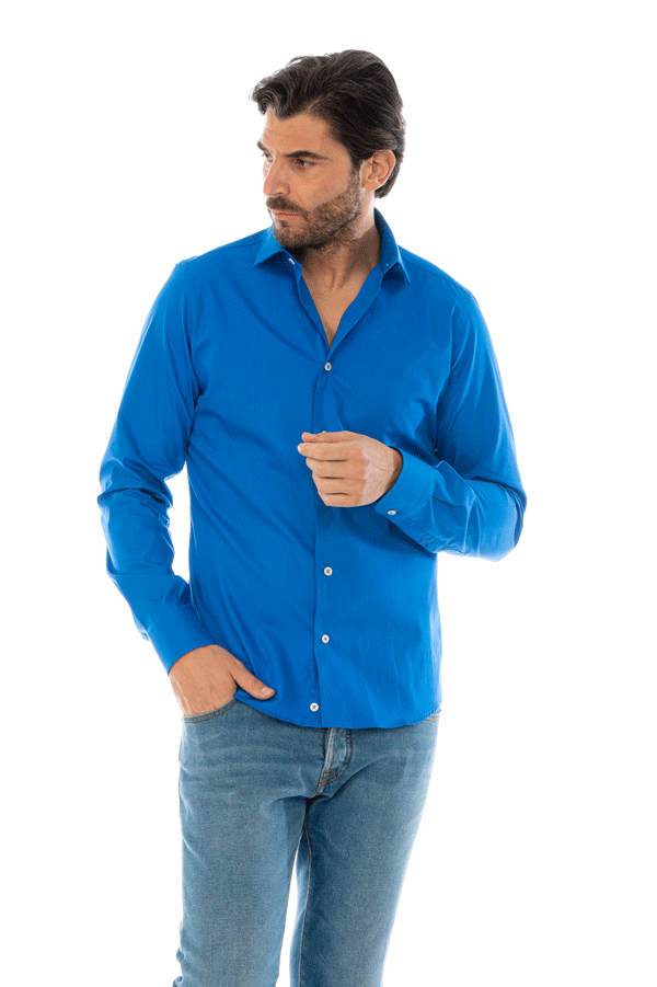 Camicia discount uomo blu