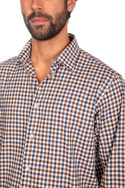 Camicia A Quadri Uomo In Flanella - Manica Lunga Casual Con Risvolto Da Boscaiolo - Foto 5