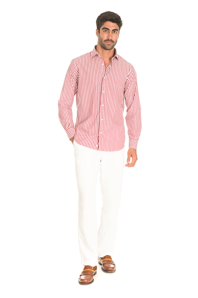 Camicia bianca e rossa discount