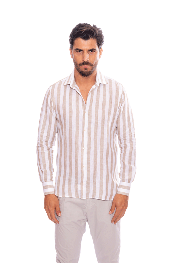 Camicia bianca 2025 lino uomo