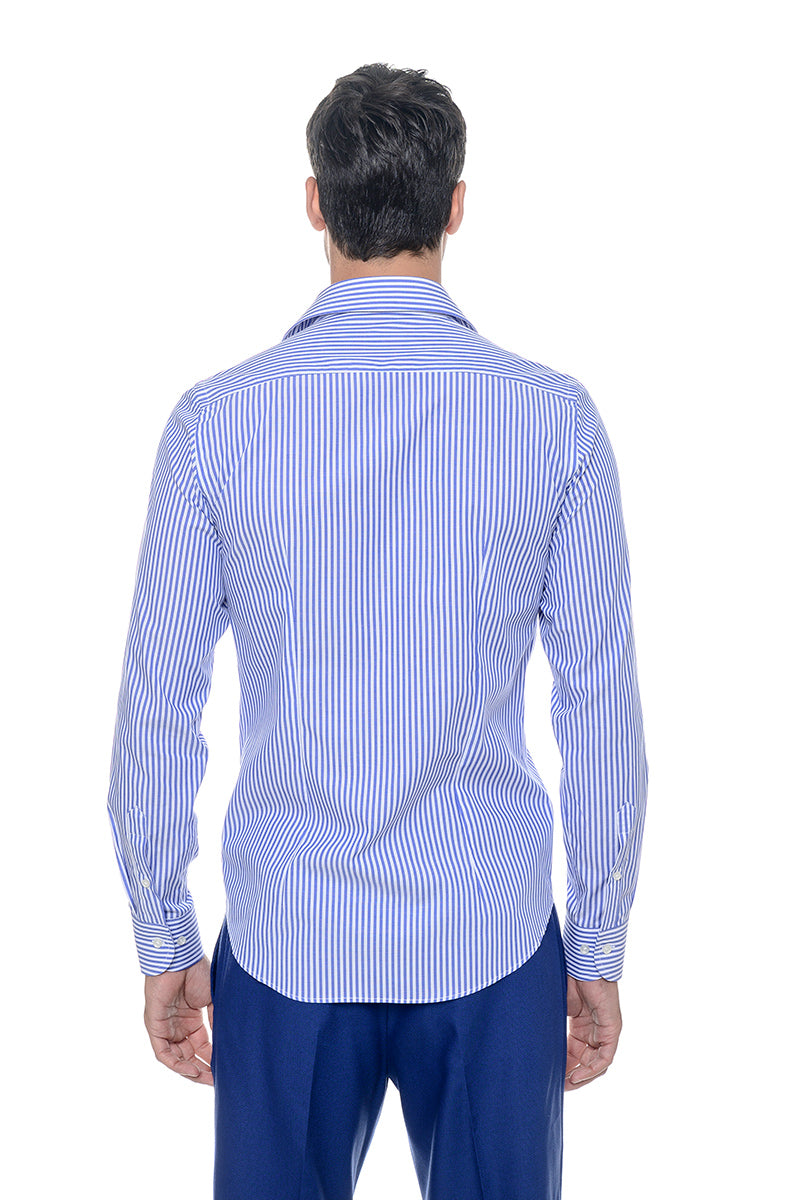 Camicia cotone 100% - extra slim - righe blu