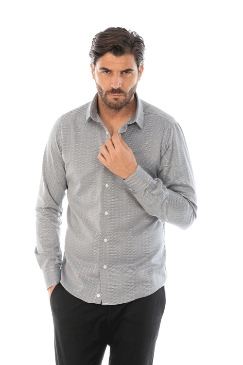 Camicia uomo bianca e nera online