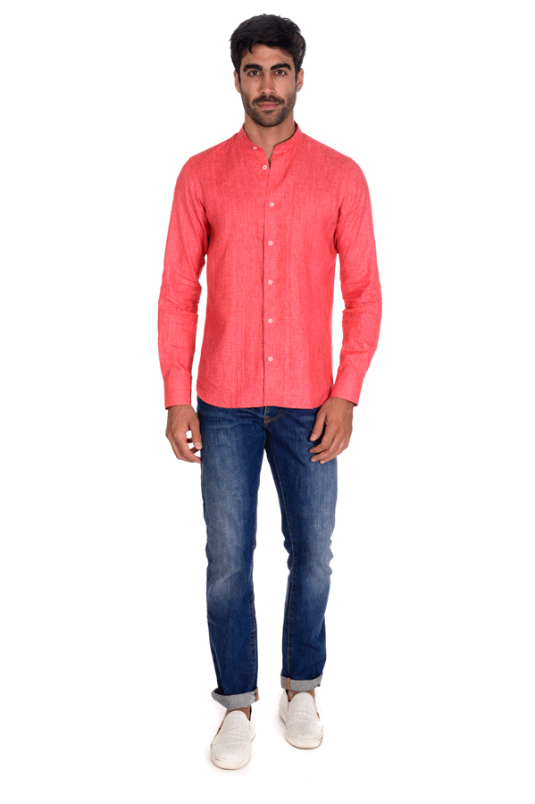 Camicia corallo uomo online