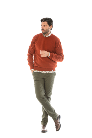 camicia uomo regular fit righe bianca e beige stampa fiori