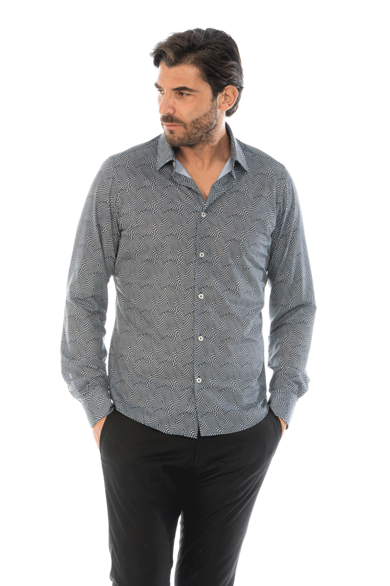 Camicia uomo bianca e nera clearance